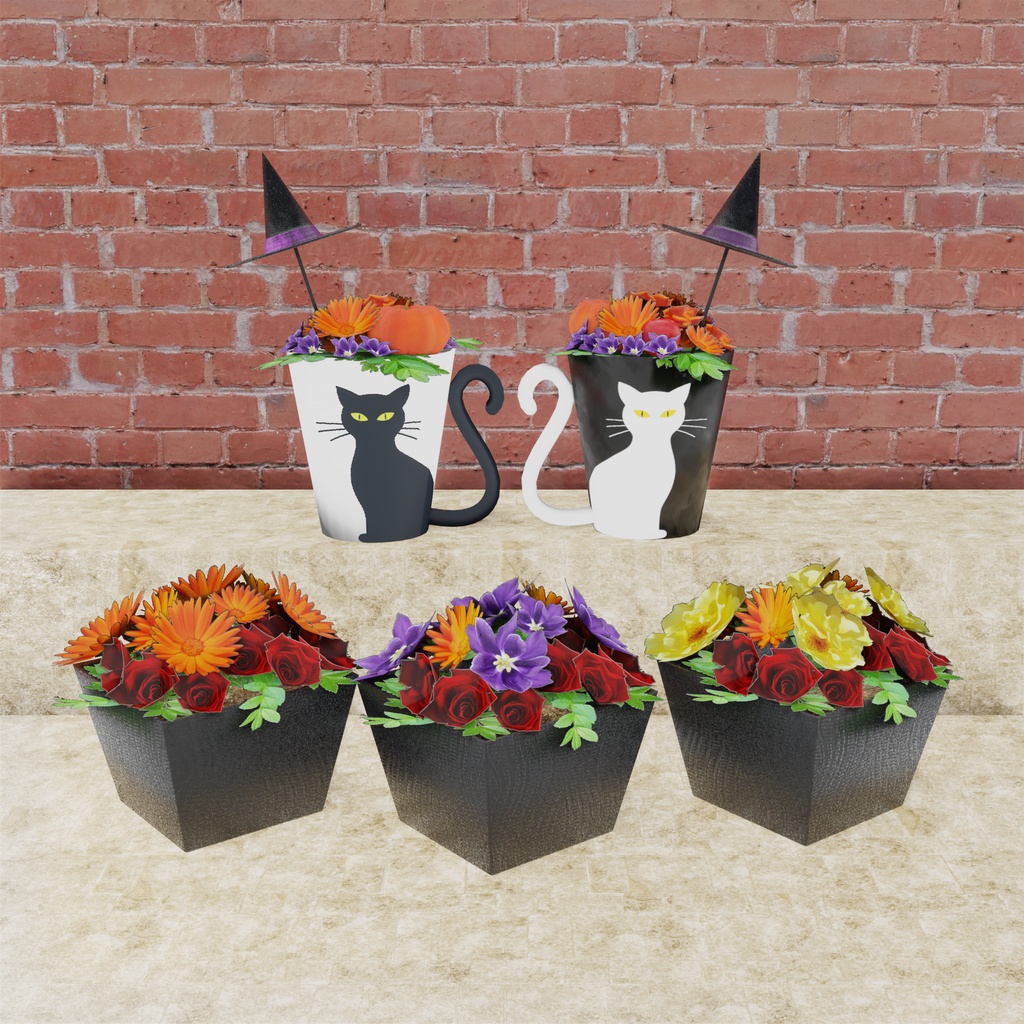 ハロウィンちっくな花かざり(43点)