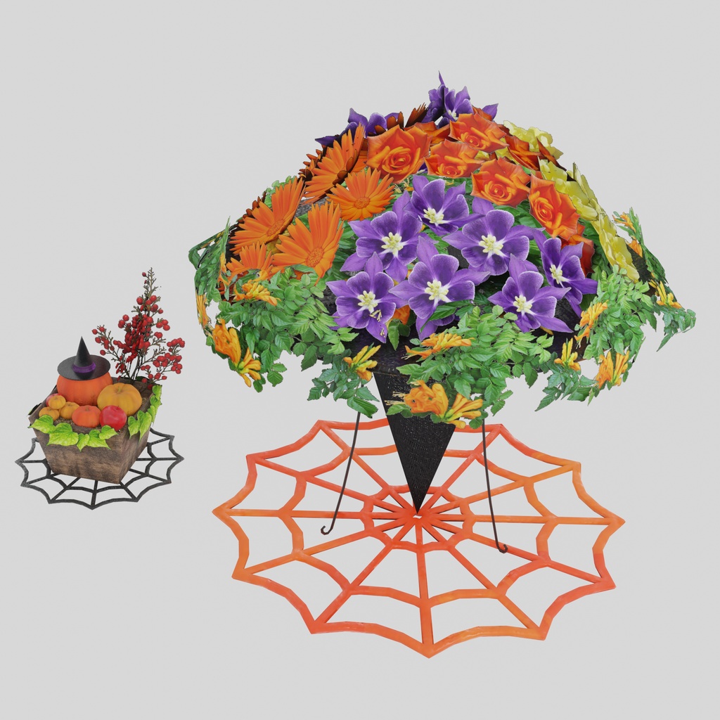 ハロウィンちっくな花かざり(43点)