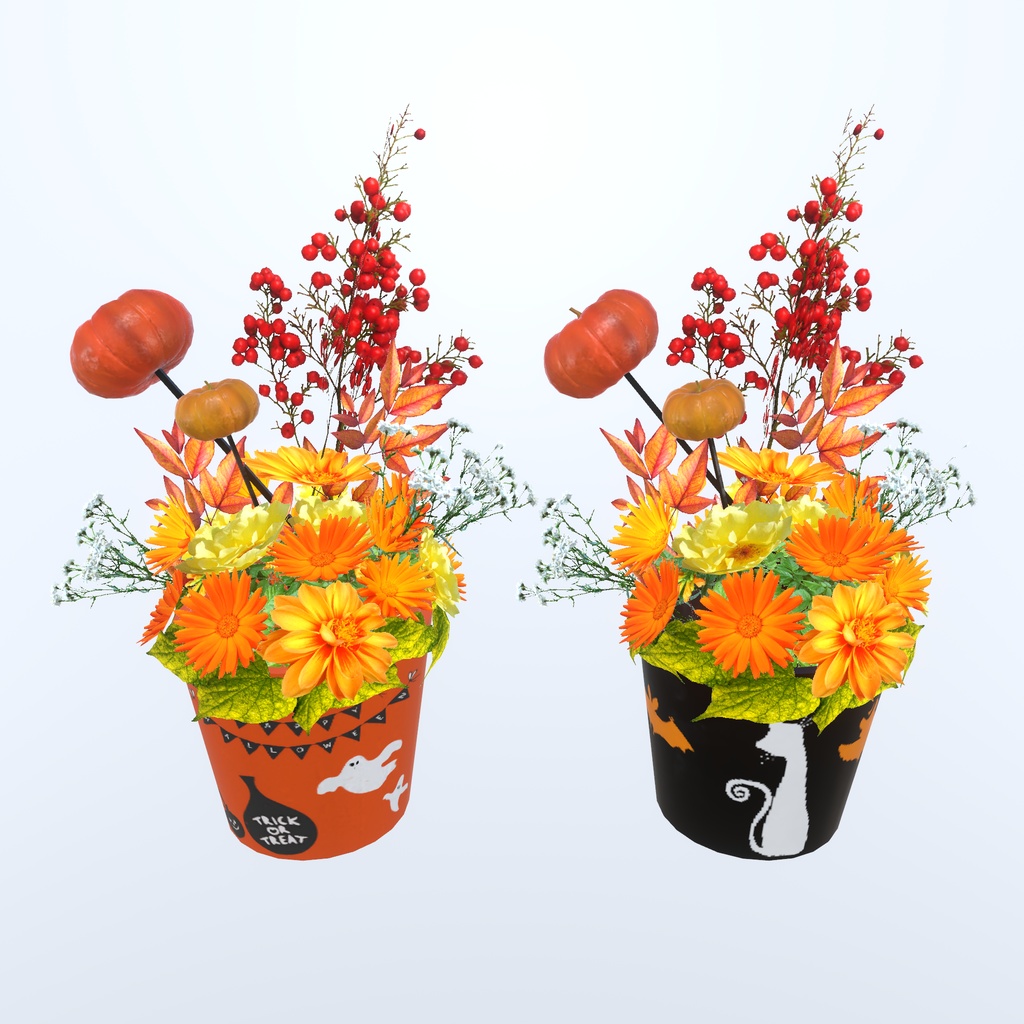 ハロウィンちっくな花かざり(43点)