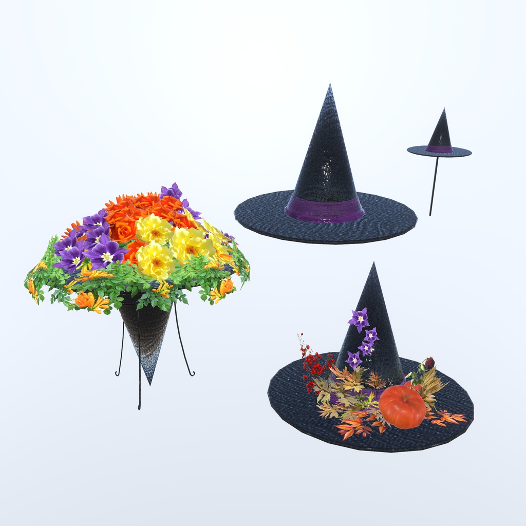 ハロウィンちっくな花かざり(43点)