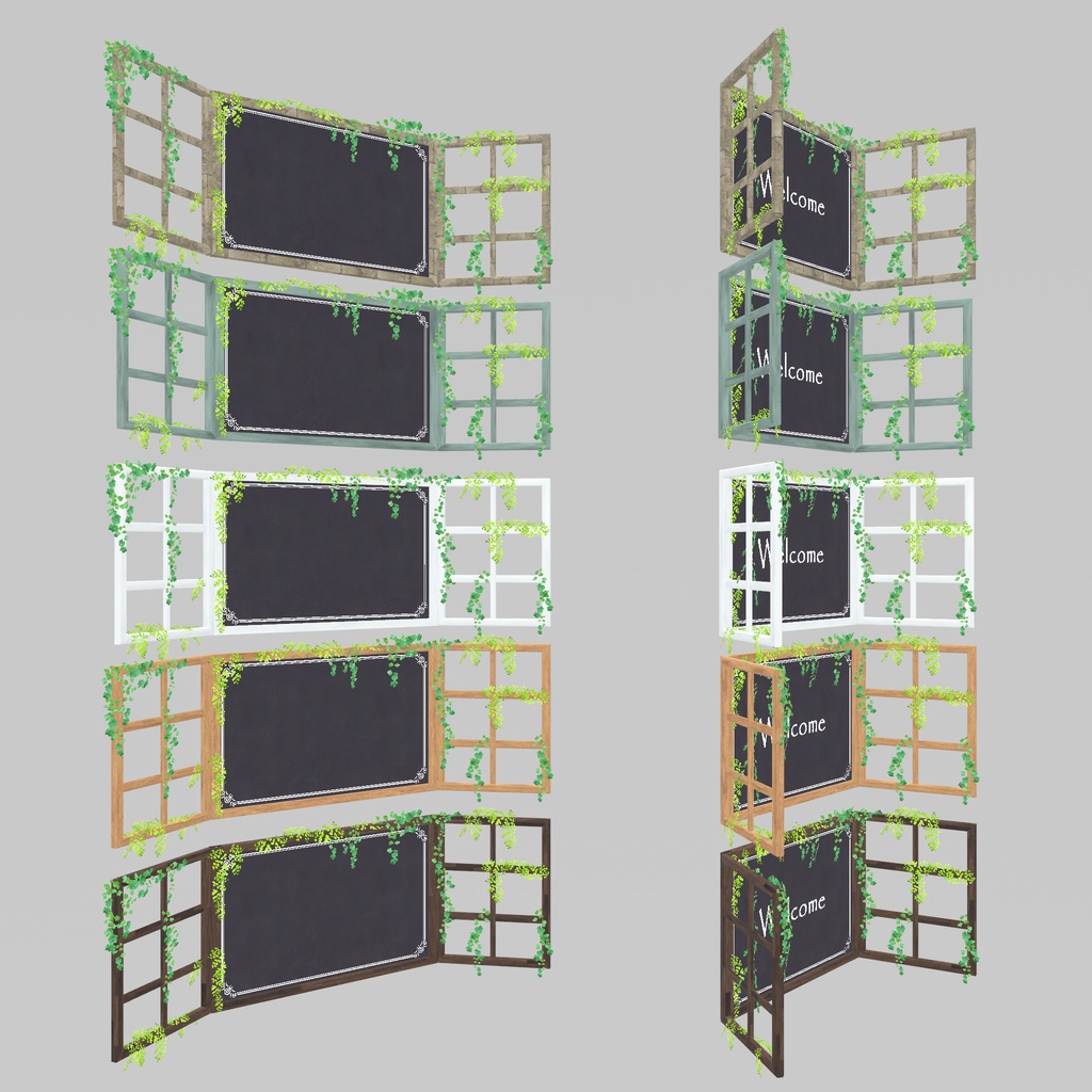キッチンを作る予定が、気づいたら庭まで作っていたセット(多分530点)