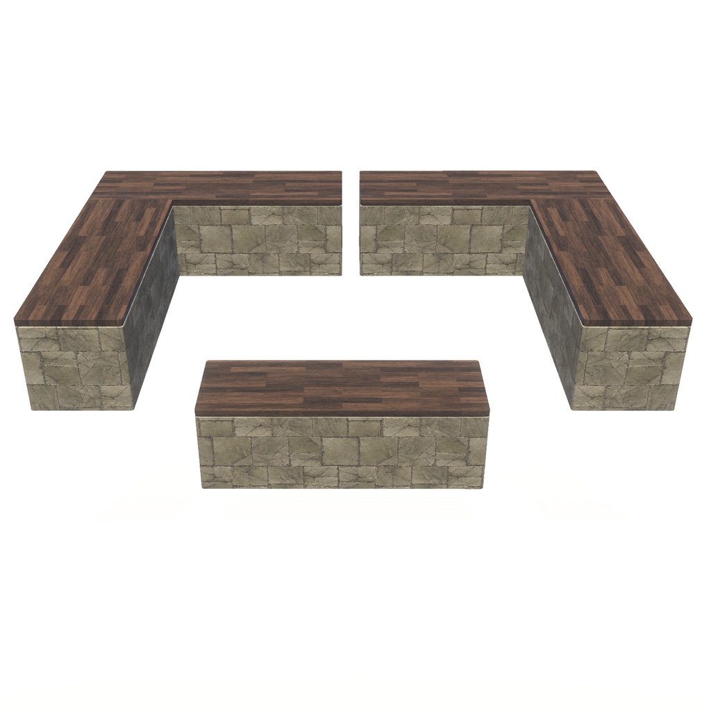 キッチンを作る予定が、気づいたら庭まで作っていたセット(多分530点)