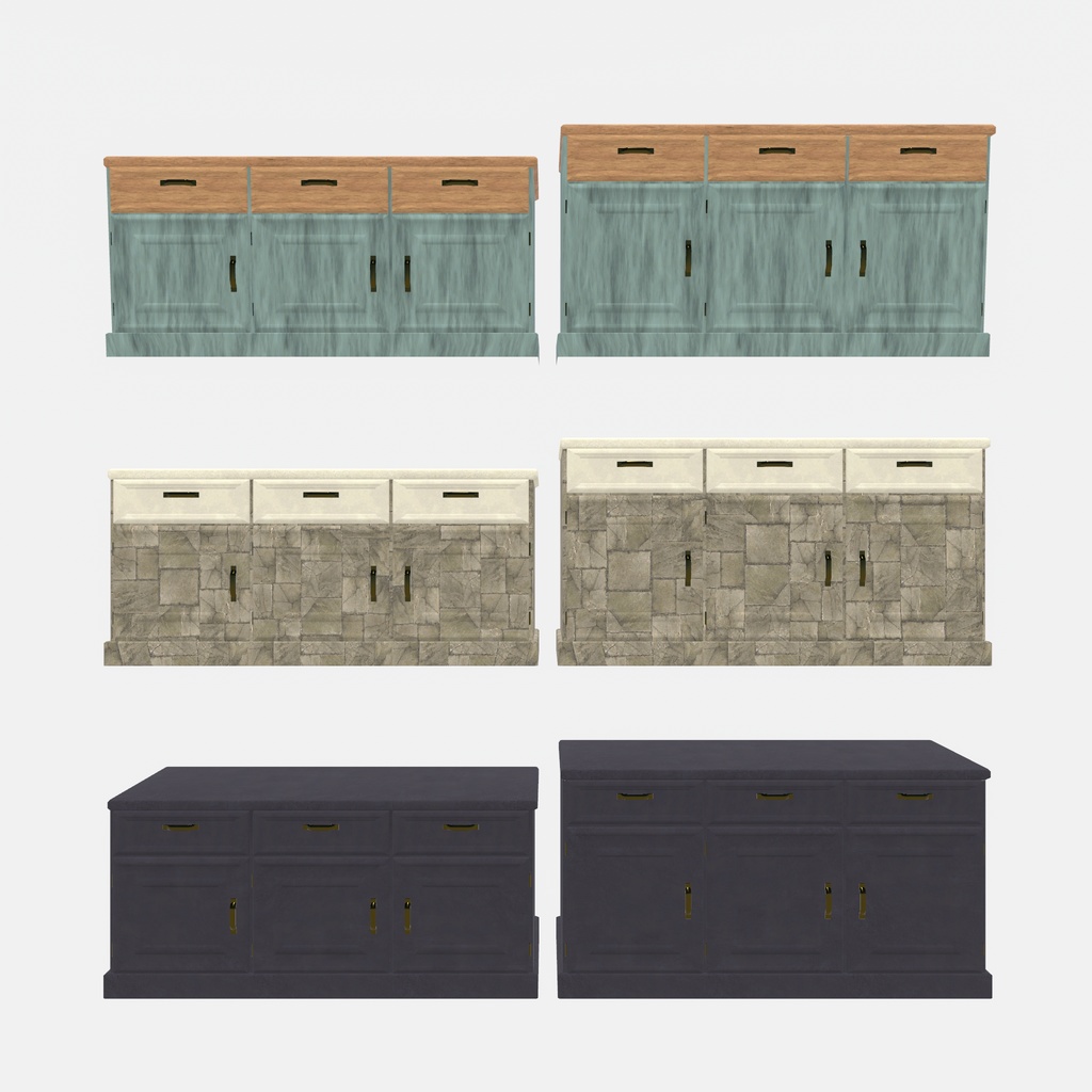 キッチンを作る予定が、気づいたら庭まで作っていたセット(多分530点)