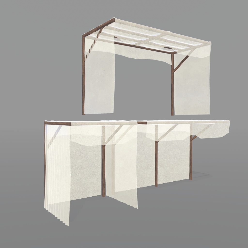 キッチンを作る予定が、気づいたら庭まで作っていたセット(多分530点)