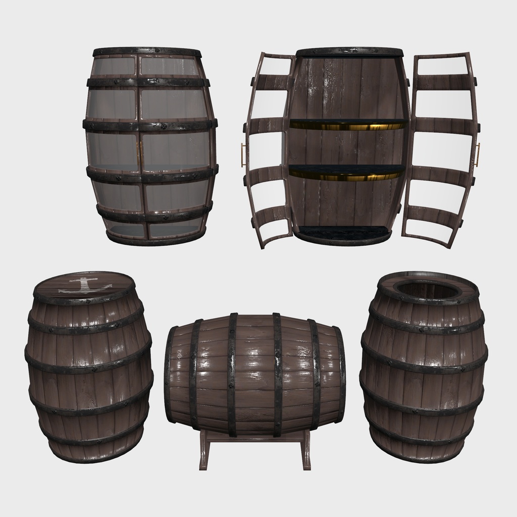 【VRChat想定】船上生活に憧れた家具(107点)