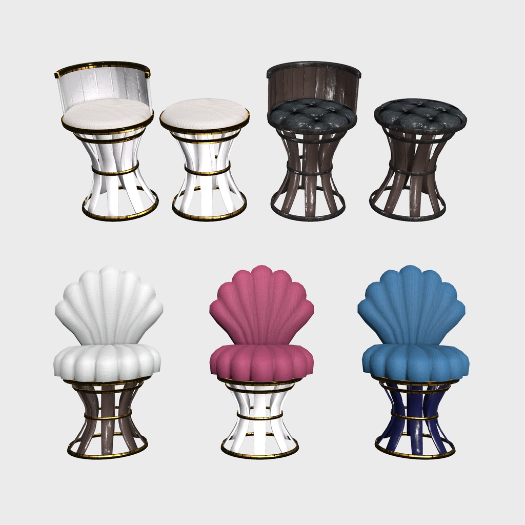 【VRChat想定】船上生活に憧れた家具(107点)