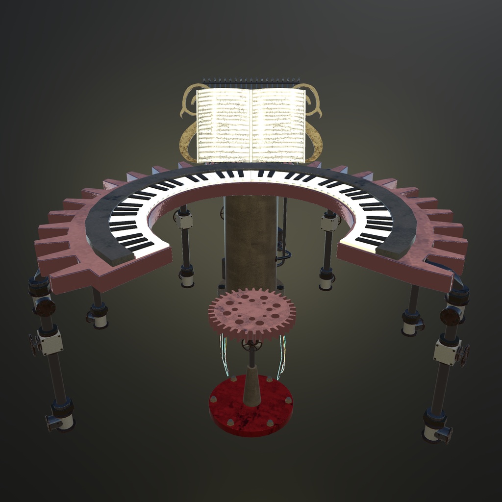 イカさんが想像した音楽室アセット(50点くらい)