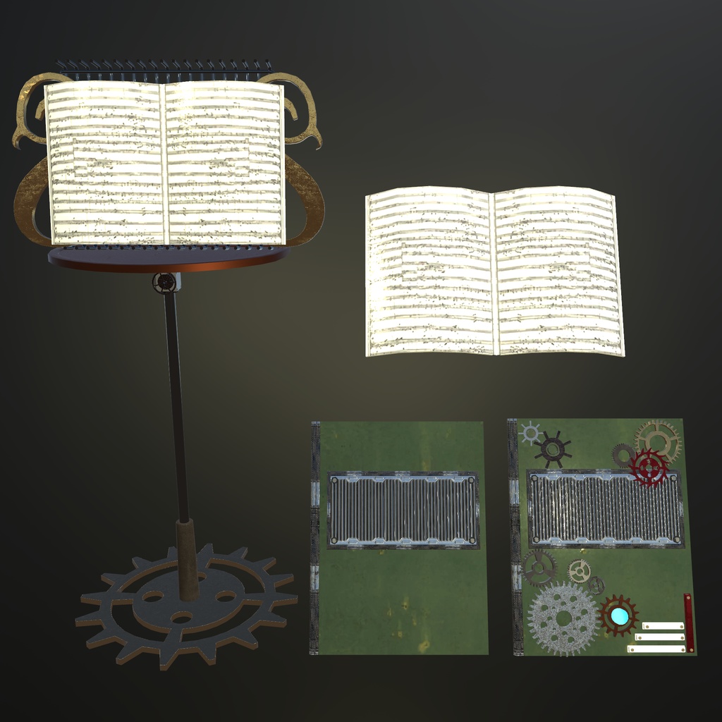 イカさんが想像した音楽室アセット(50点くらい)