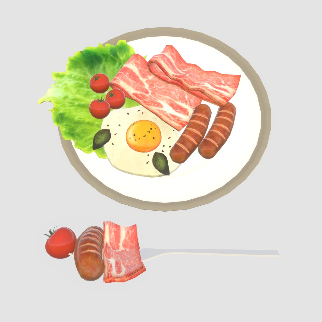 【VRChat想定】贅沢な朝食(61点)