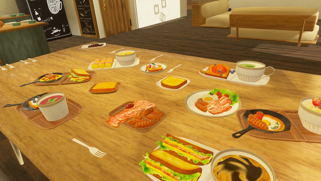 【VRChat想定】贅沢な朝食(61点)