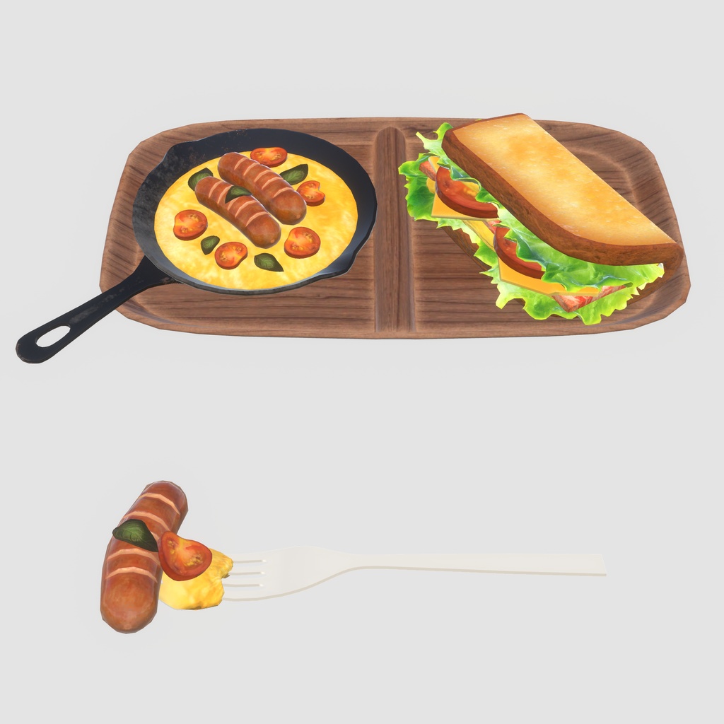【VRChat想定】贅沢な朝食(61点)