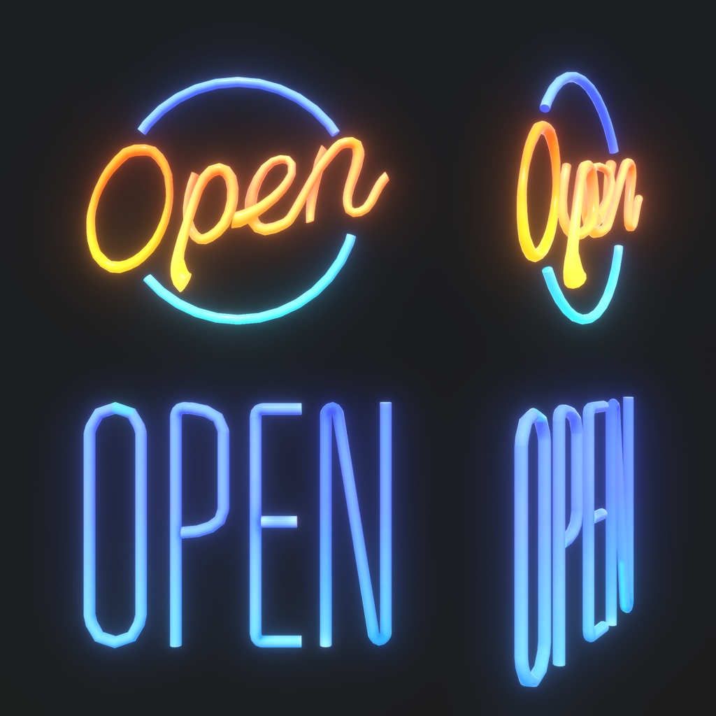 夜の店舗やイベントに使えそうなネオン(76点)