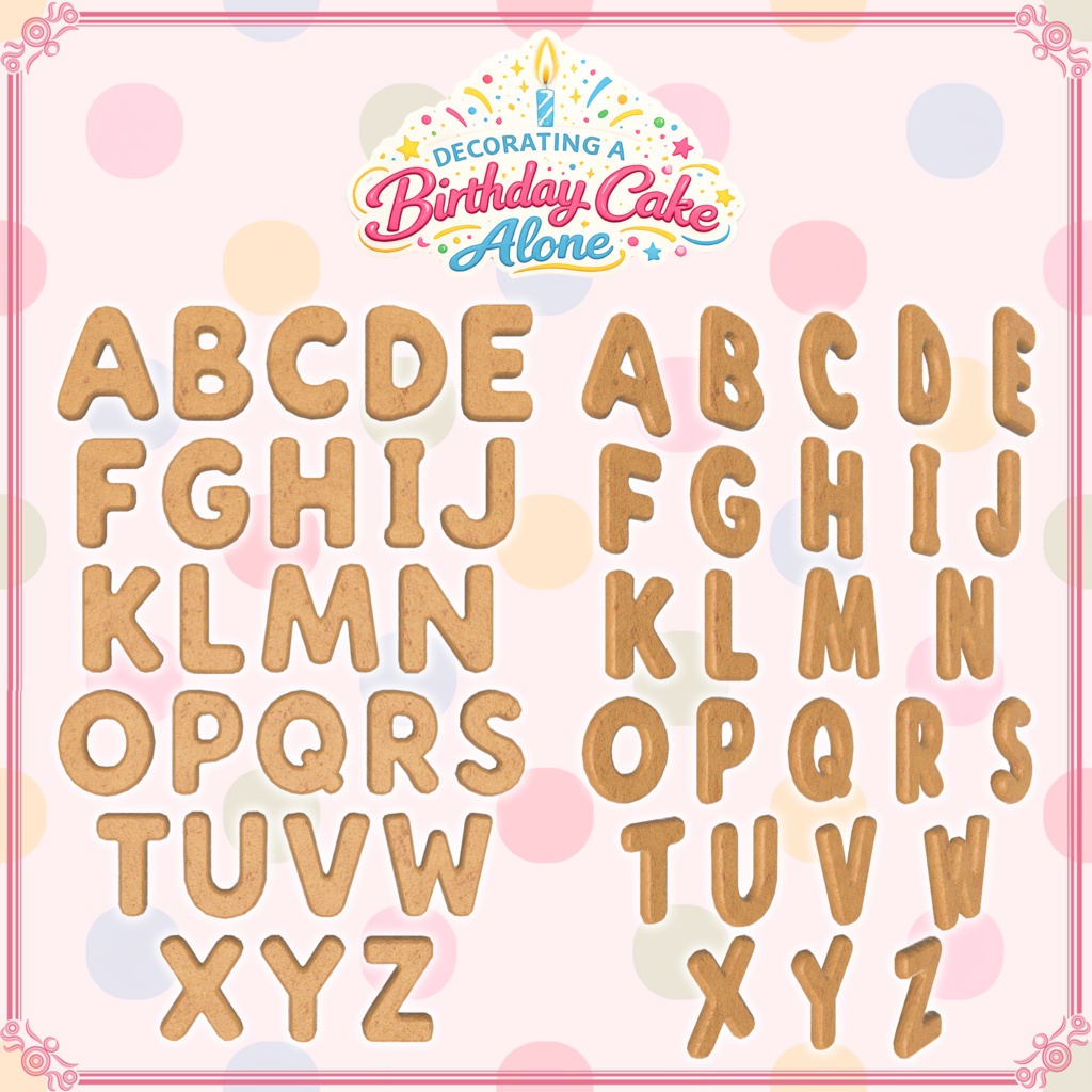 【VRChat想定】一人ぼっちで飾る誕生日ケーキ(124点)