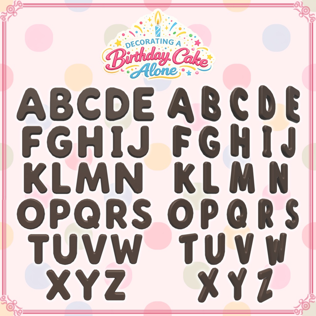 【VRChat想定】一人ぼっちで飾る誕生日ケーキ(124点)