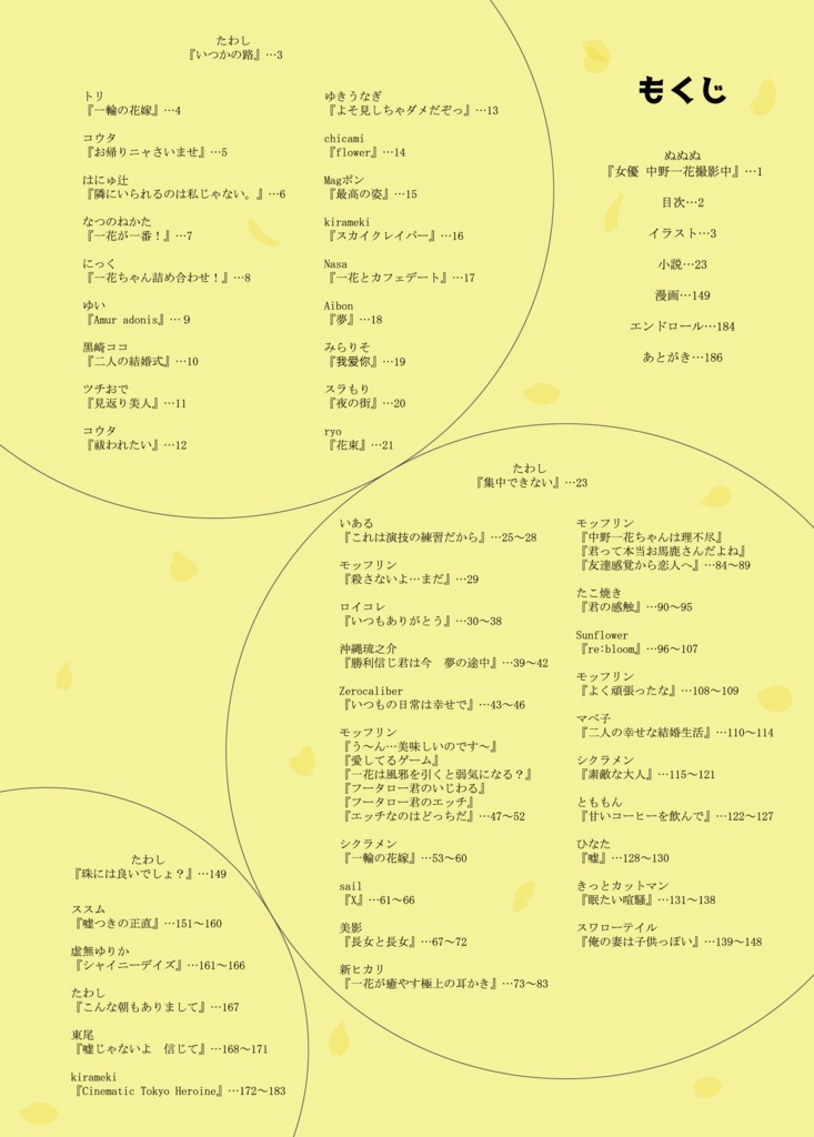 非公式一花アンソロジー『Meilleures Fleurs』