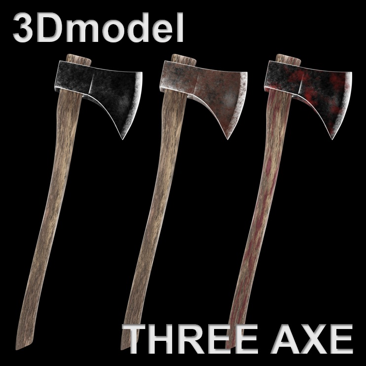 3Dmodel_Three Axe