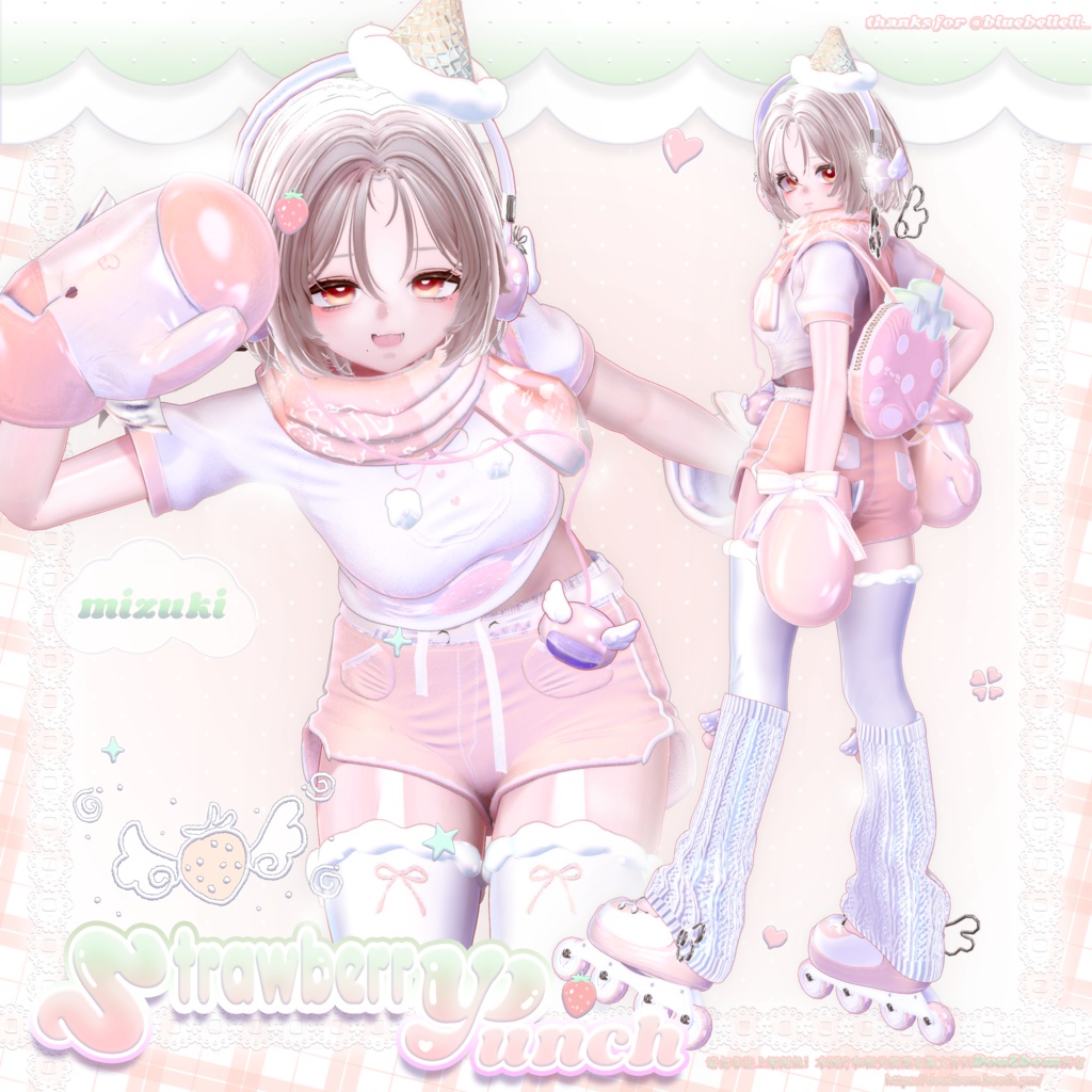 【15アバター対応】 ʚ𖦤𐙚 Strawberry Punch ᯓ ɞ