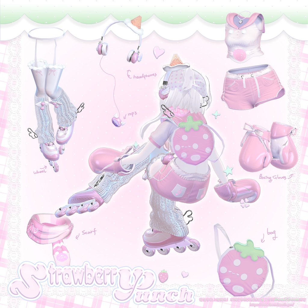 【15アバター対応】 ʚ𖦤𐙚 Strawberry Punch ᯓ ɞ