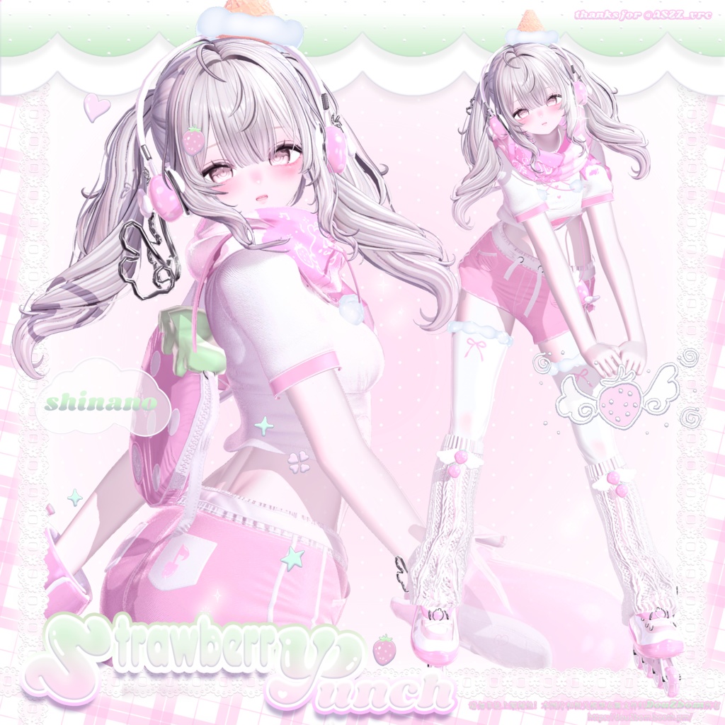 【15アバター対応】 ʚ𖦤𐙚 Strawberry Punch ᯓ ɞ