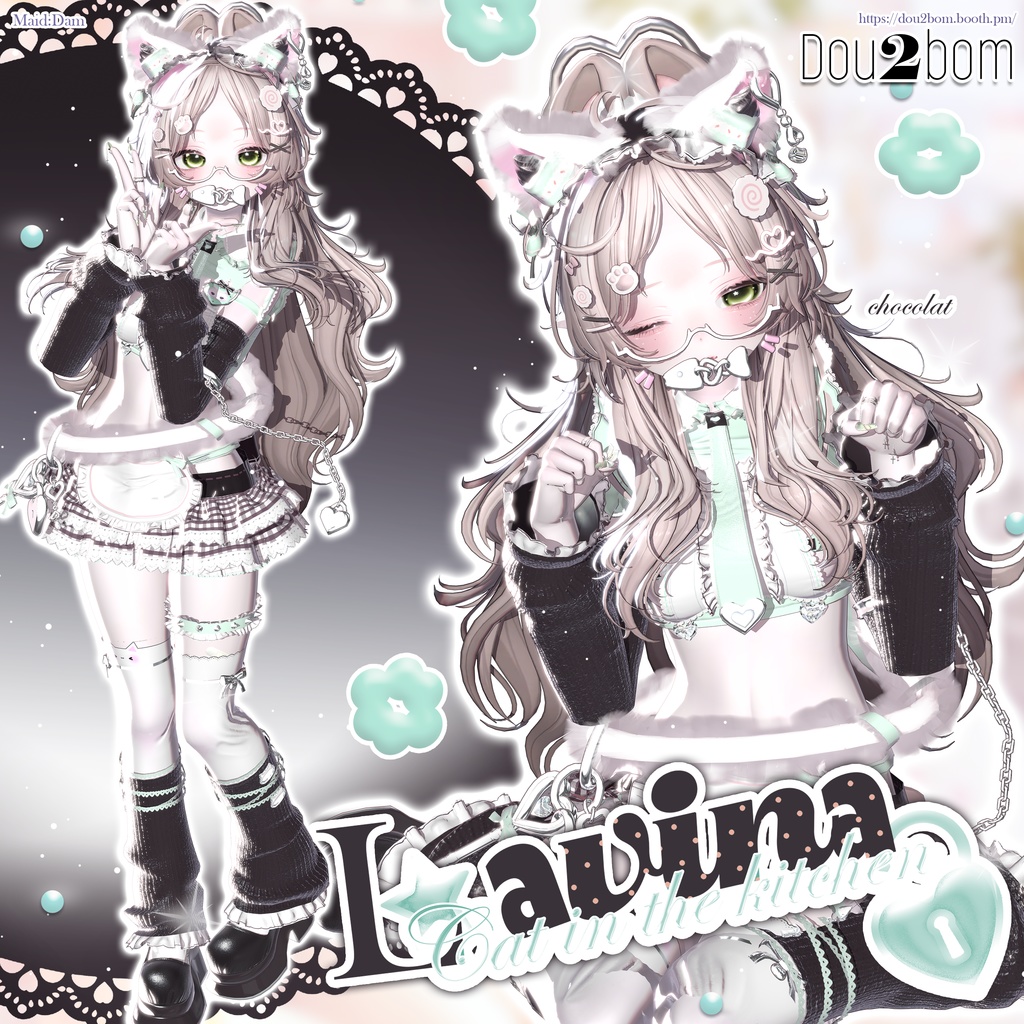 Sale中 【15アバター対応】>𐋣<🐾Ms. Lavina-Cat in the kitchen