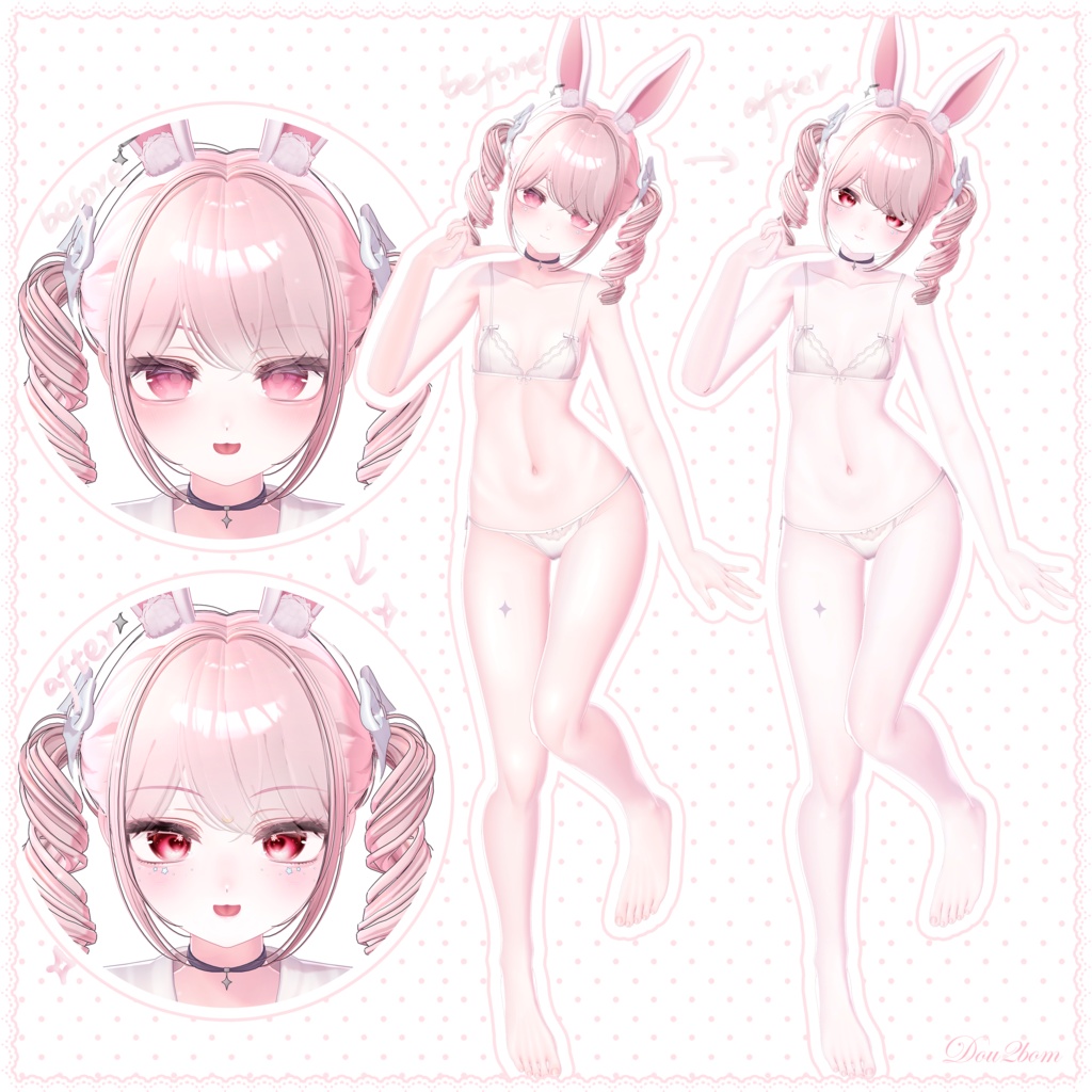 ・゜✧﹒𝜗𝜚﹒✧゜・Selena-Sweet dream make up texture +Face acc
