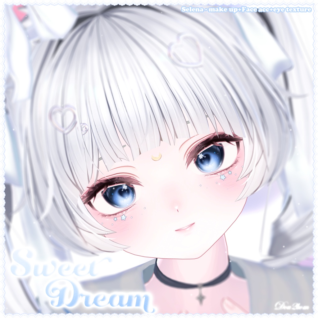 ・゜✧﹒𝜗𝜚﹒✧゜・Selena-Sweet dream make up texture +Face acc