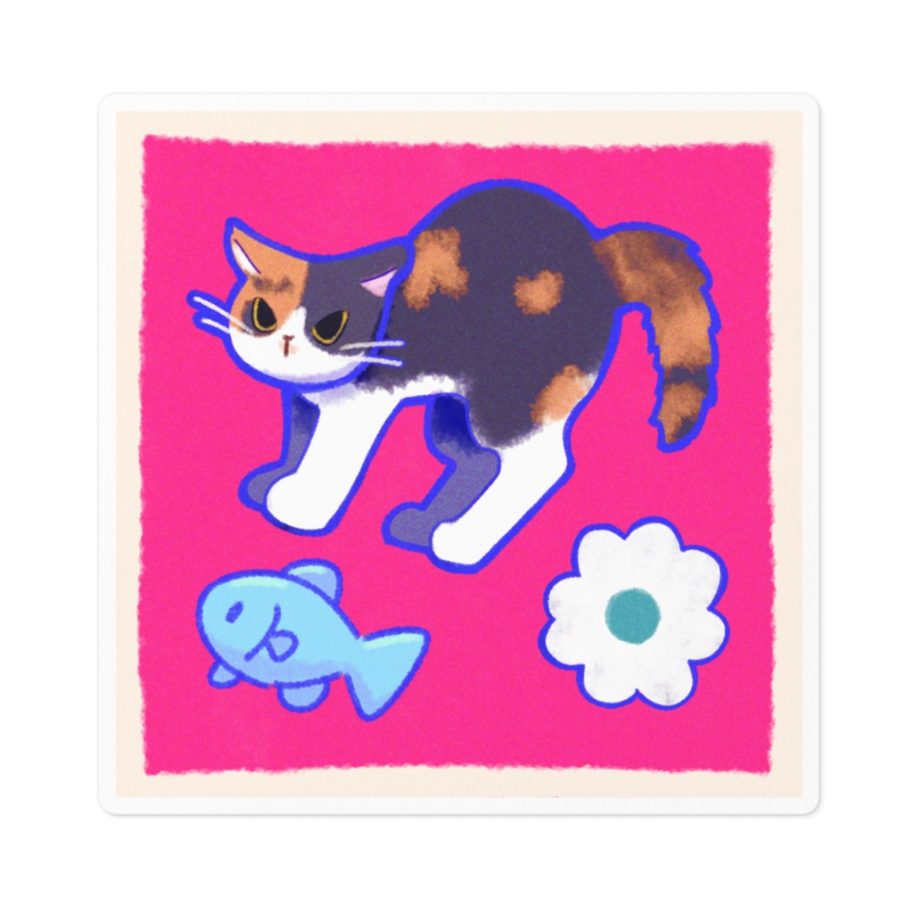 怒ったネコチャンを愛しなさいステッカー