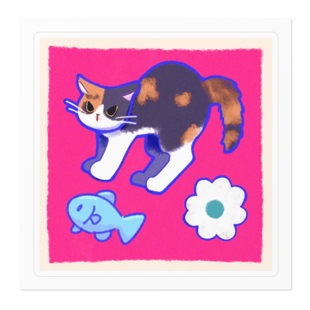 怒ったネコチャンを愛しなさいステッカー