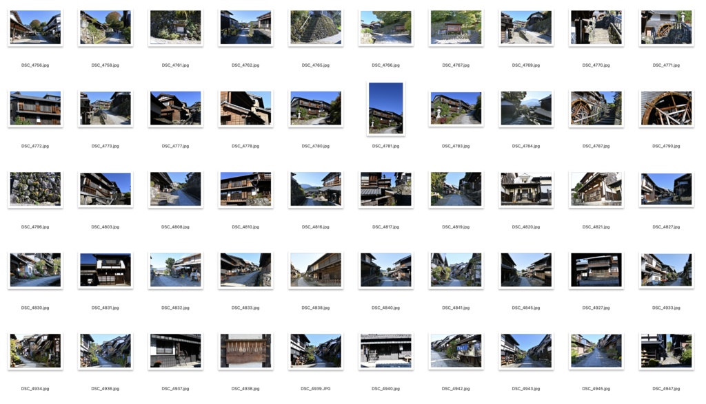 【背景資料画像】宿場町〜妻籠宿・馬籠宿・奈良井宿・関宿・大内宿