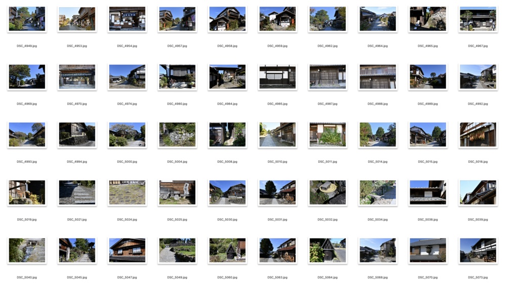 【背景資料画像】宿場町〜妻籠宿・馬籠宿・奈良井宿・関宿・大内宿