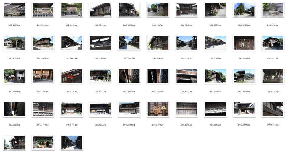【背景資料画像】宿場町〜妻籠宿・馬籠宿・奈良井宿・関宿・大内宿