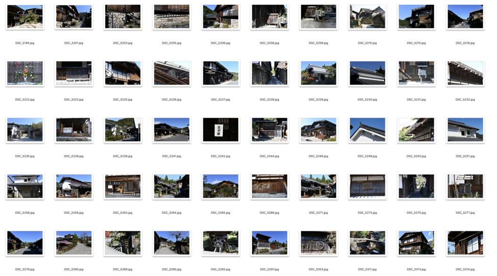 【背景資料画像】宿場町〜妻籠宿・馬籠宿・奈良井宿・関宿・大内宿