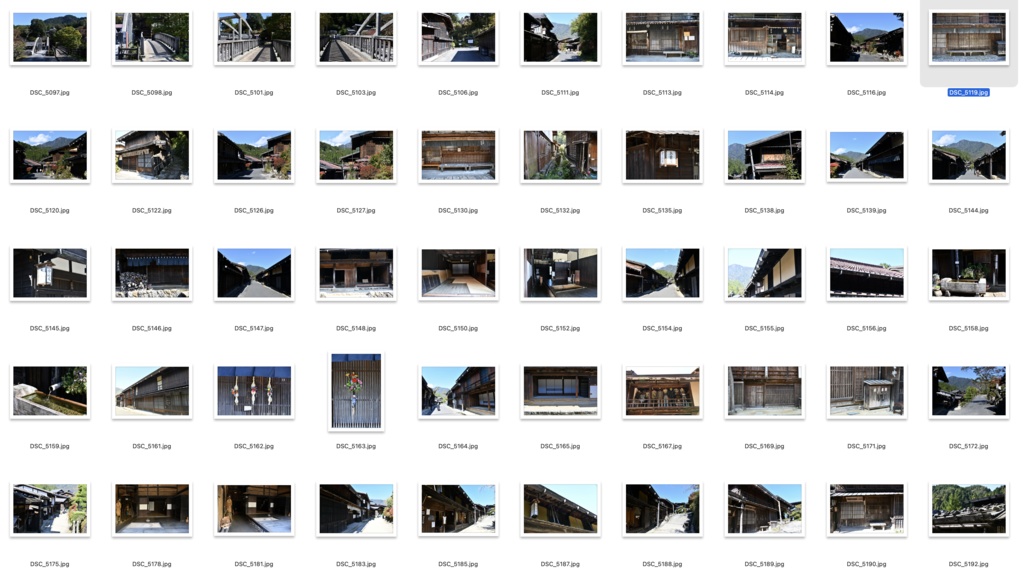 【背景資料画像】宿場町〜妻籠宿・馬籠宿・奈良井宿・関宿・大内宿