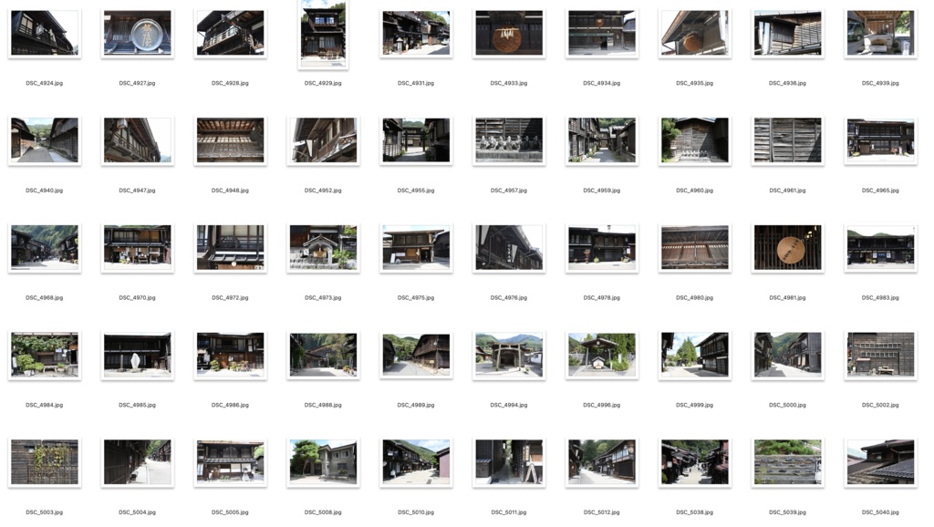 【背景資料画像】宿場町〜妻籠宿・馬籠宿・奈良井宿・関宿・大内宿