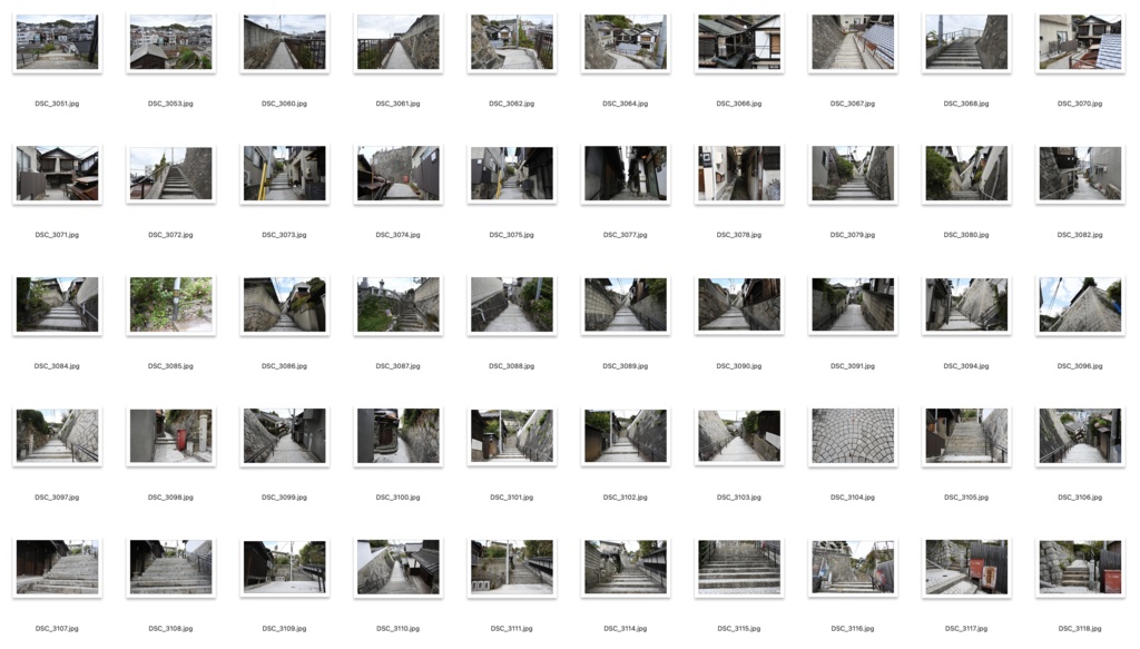 【背景資料画像】尾道の街並み・路地裏・商店街・階段