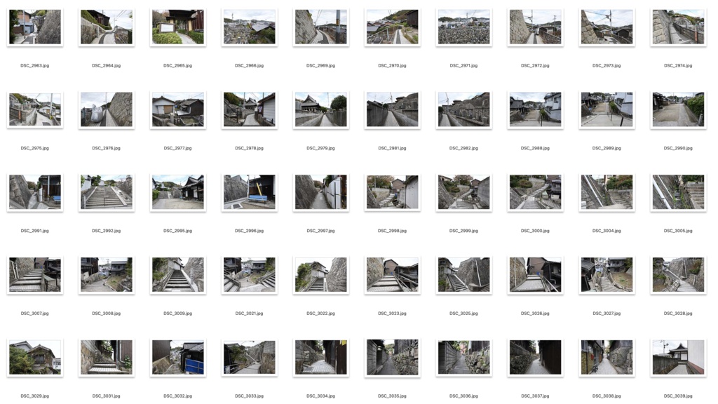 【背景資料画像】尾道の街並み・路地裏・商店街・階段