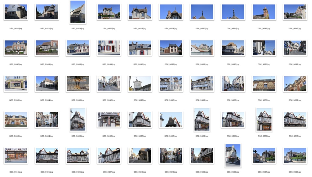 【背景資料画像】フランス北部木骨造りハーフティンバーの建物・街並み