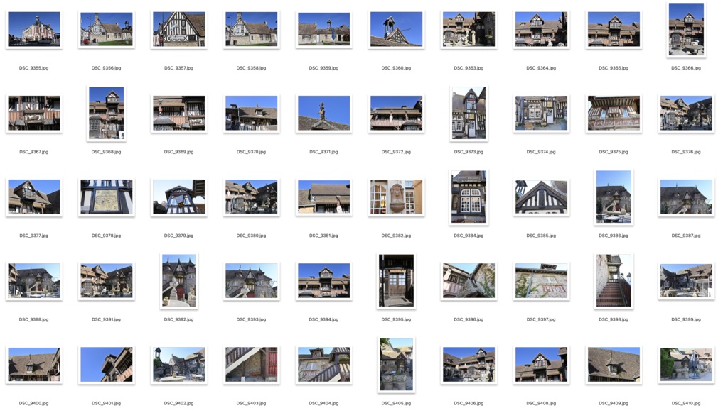 【背景資料画像】フランス北部木骨造りハーフティンバーの建物・街並み
