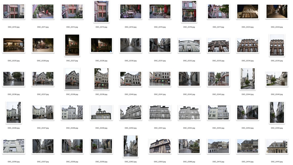 【背景資料画像】フランス北部木骨造りハーフティンバーの建物・街並み