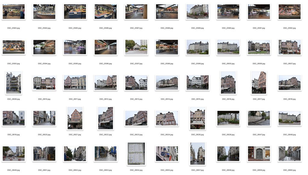 【背景資料画像】フランス北部木骨造りハーフティンバーの建物・街並み