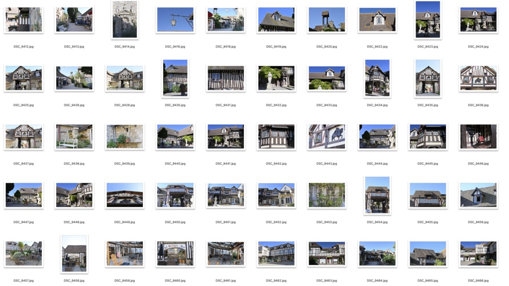 【背景資料画像】フランス北部木骨造りハーフティンバーの建物・街並み