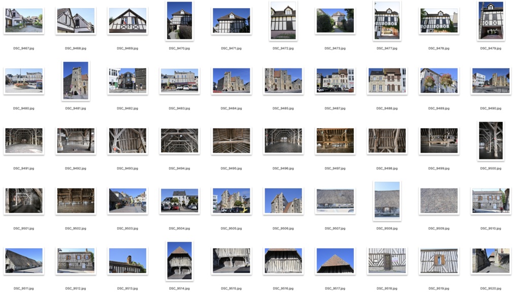 【背景資料画像】フランス北部木骨造りハーフティンバーの建物・街並み