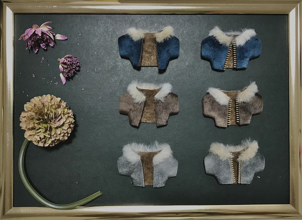 ファー付きコート