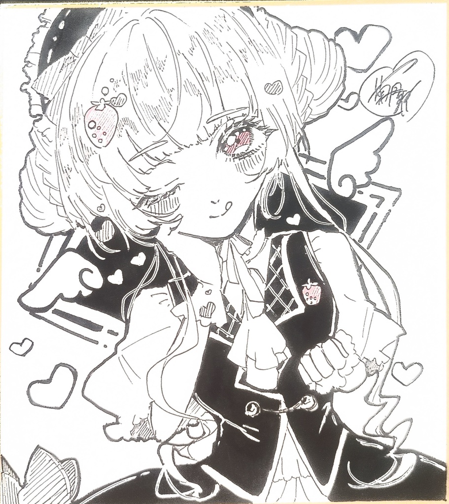 オリジナル手描き色紙