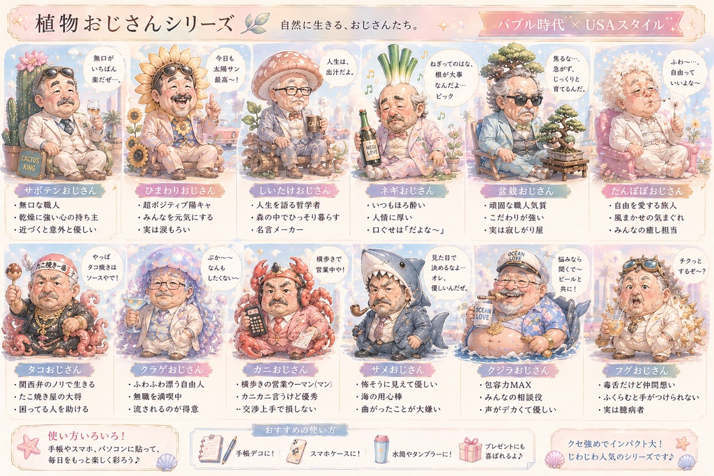 クセかわ おじさん＆おばさんシリーズ