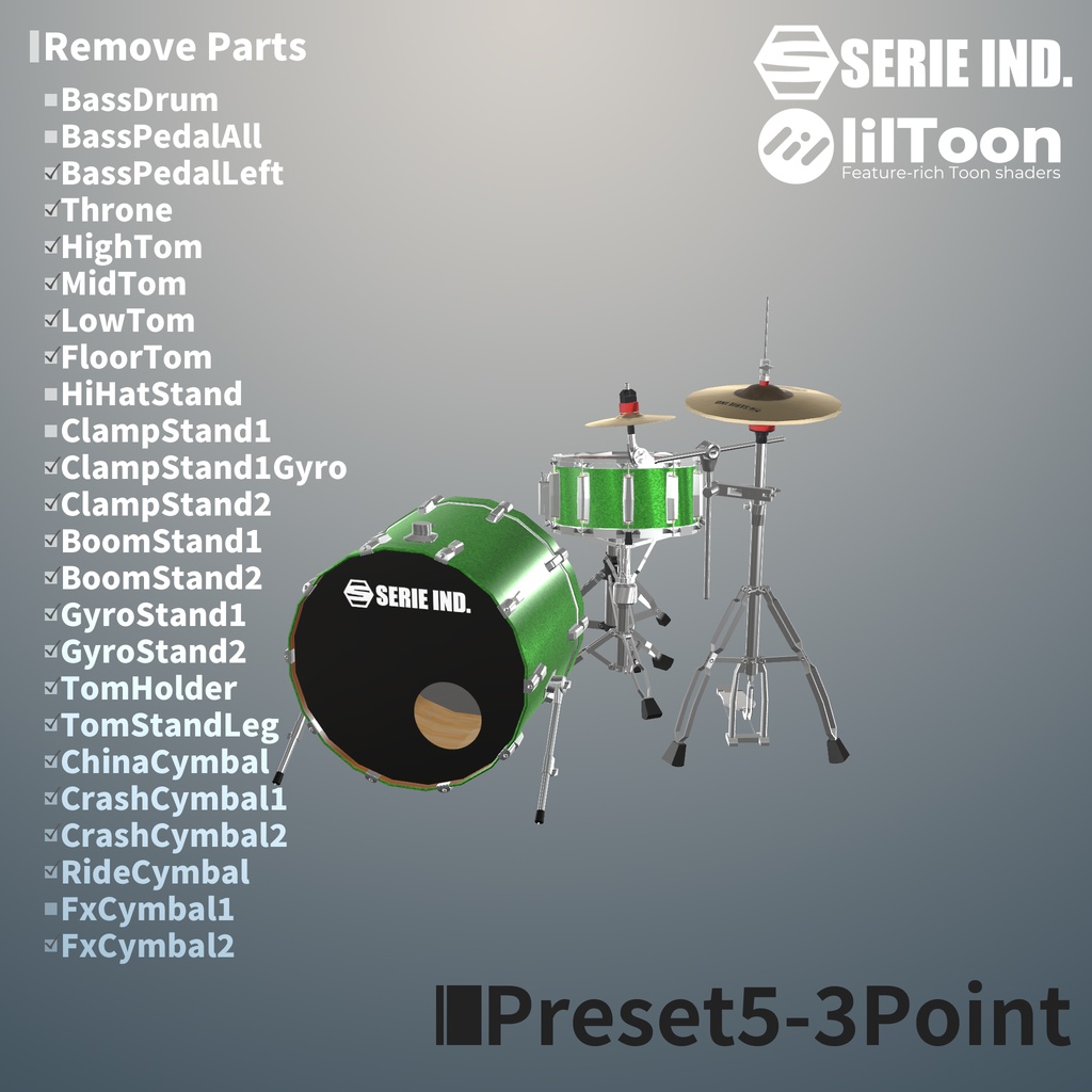 SI-DrumSet | Unity上で改変可能なドラムセット | VRChat想定