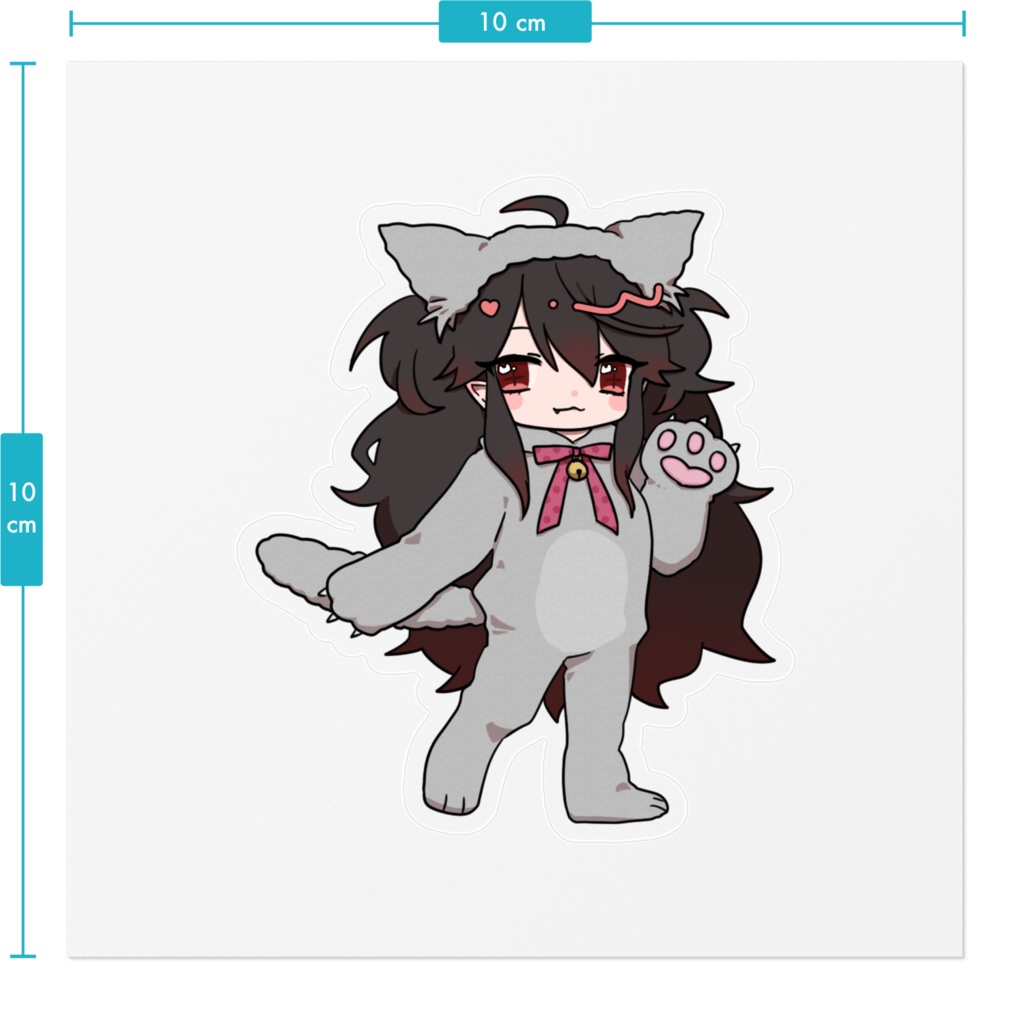 夜野とばり2023年誕生日記念グッズ - ねことばりちゃんステッカー