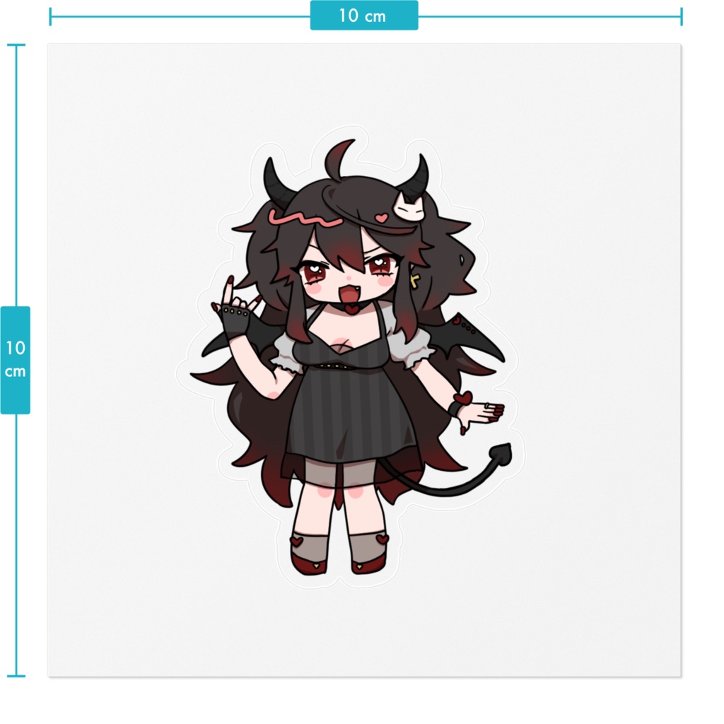 夜野とばり2023年誕生日記念グッズ - あくまとばりちゃんステッカー