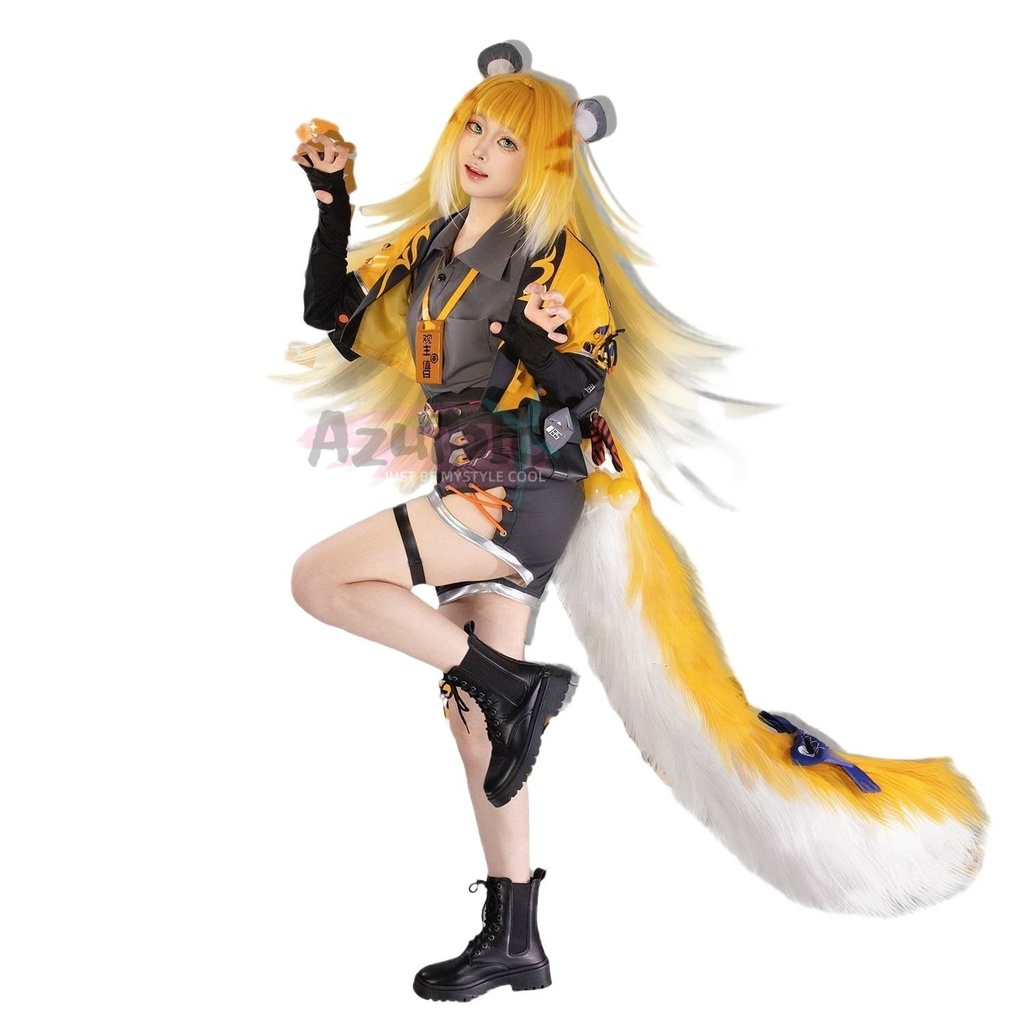 Azuiblc ゼンゼロ 橘福福 3Dプリント コスプレ衣装 アクセサリー チーフーフー 虎 コスチュームセット おしゃれ グッズ おしゃれ アニメ cosplay