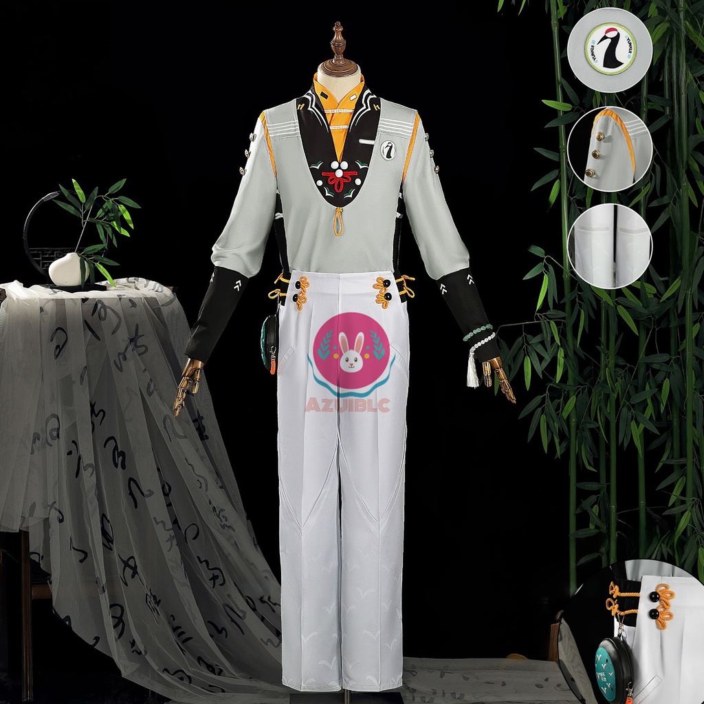 Azuiblc ゼンゼロ 蒼穹に響く鶴鳴 中華風 コスプレ衣装 アキラ コスチュームセット おしゃれ グッズ おしゃれ アニメ cosplay